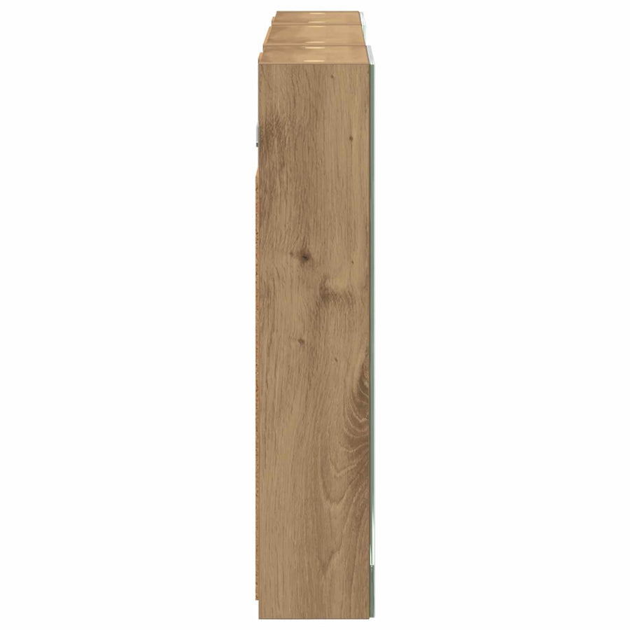 Badkamerkastenset 3 pcs 100 x 10,5 x 50 cm Bewerkt hout