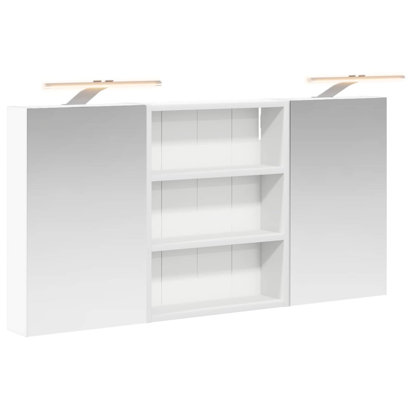 Badkamerkastenset 3 pcs 100 x 10,5 x 50 cm Bewerkt hout