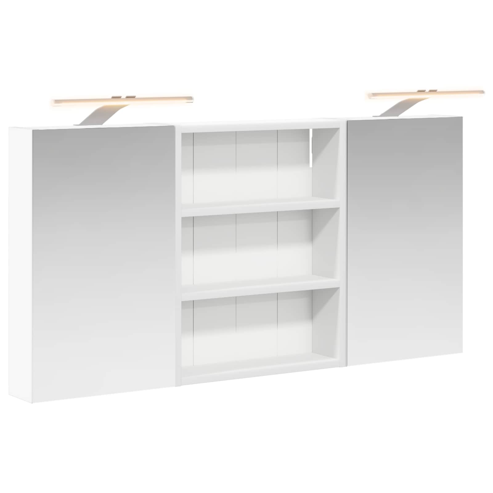 Badkamerkastenset 3 pcs 100 x 10,5 x 50 cm Bewerkt hout