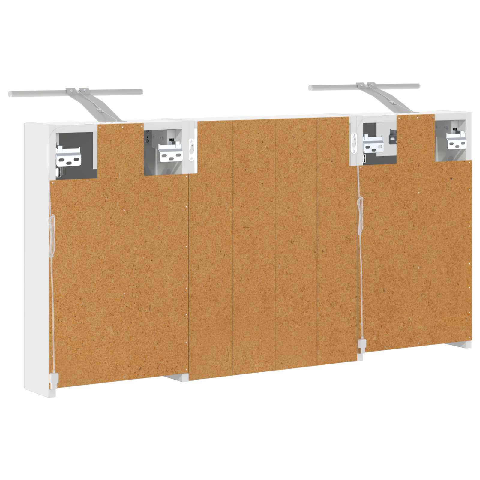 Badkamerkastenset 3 pcs 100 x 10,5 x 50 cm Bewerkt hout