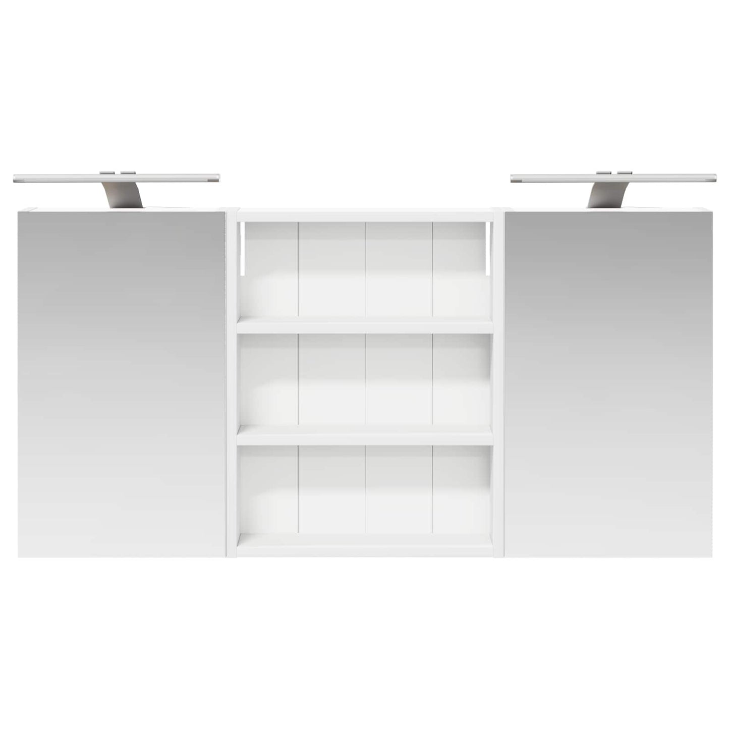 Badkamerkastenset 3 pcs 100 x 10,5 x 50 cm Bewerkt hout