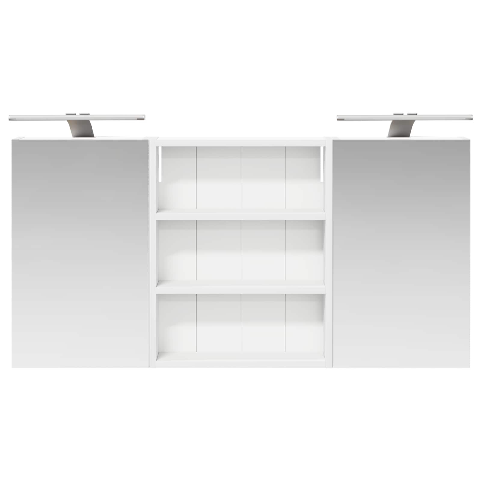 Badkamerkastenset 3 pcs 100 x 10,5 x 50 cm Bewerkt hout