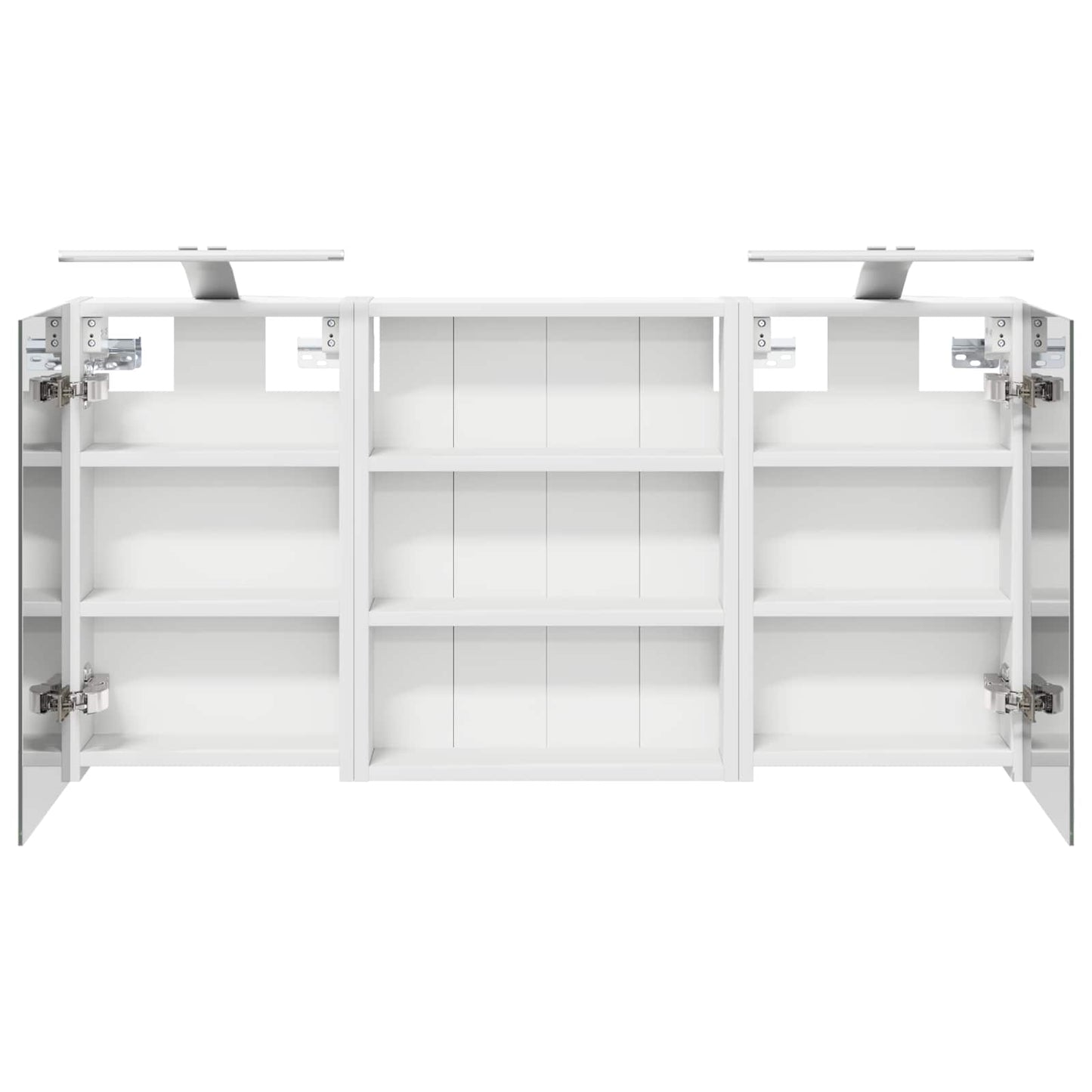 Badkamerkastenset 3 pcs 100 x 10,5 x 50 cm Bewerkt hout