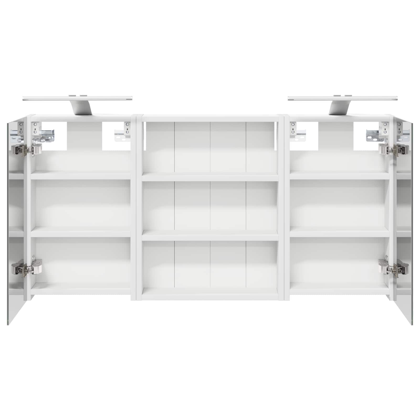 Badkamerkastenset 3 pcs 100 x 10,5 x 50 cm Bewerkt hout