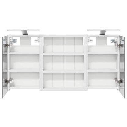 Badkamerkastenset 3 pcs 100 x 10,5 x 50 cm Bewerkt hout