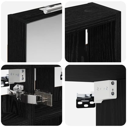 Badkamerkastenset 3 pcs 100 x 10,5 x 50 cm Bewerkt hout