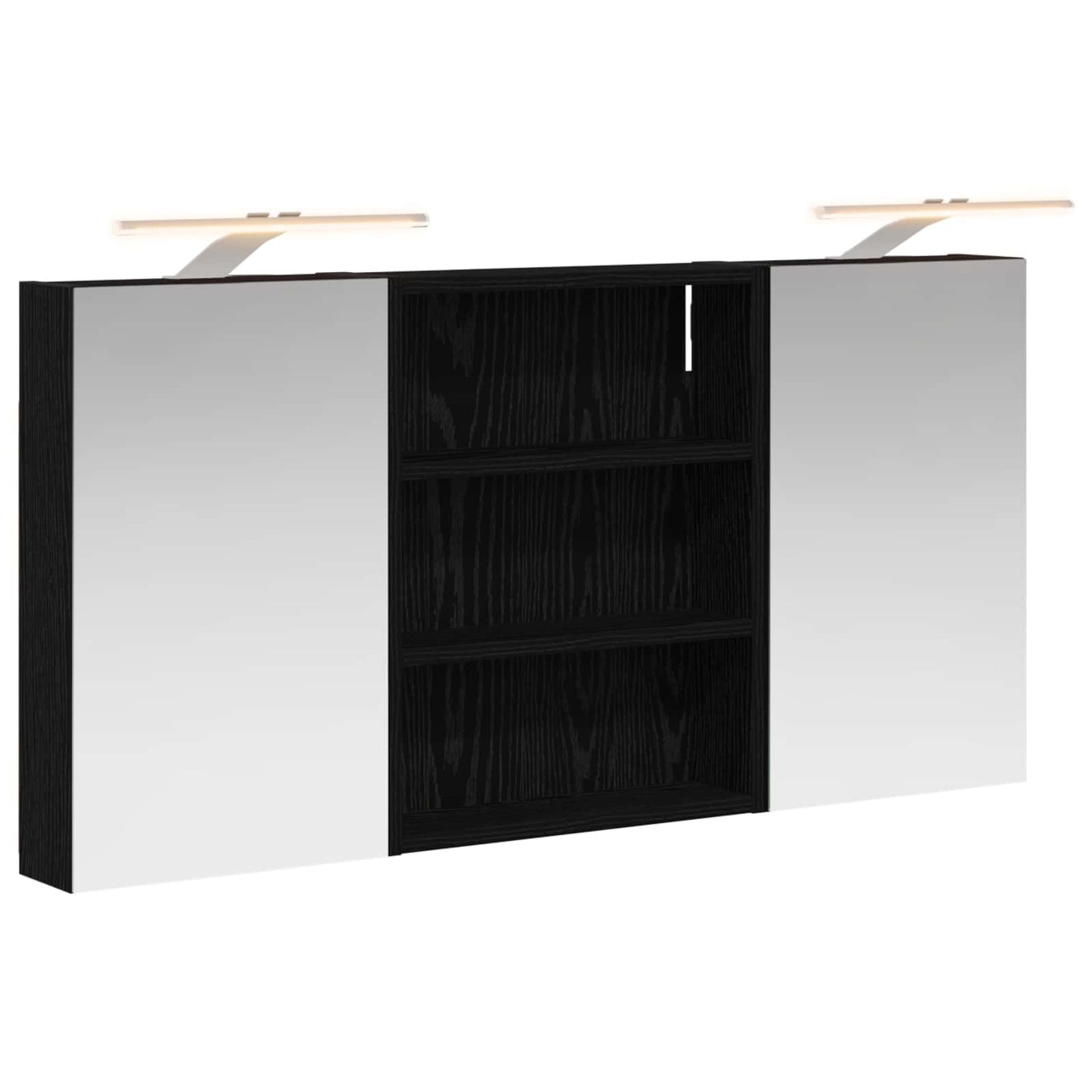 Badkamerkastenset 3 pcs 100 x 10,5 x 50 cm Bewerkt hout
