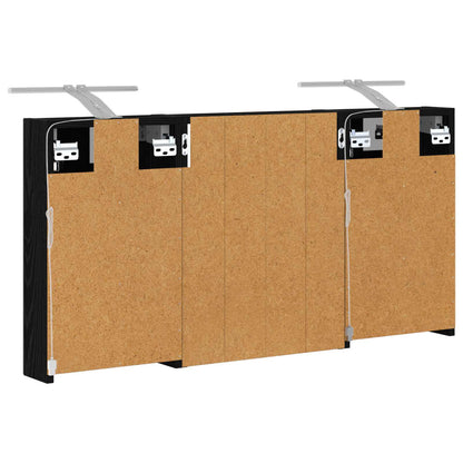 Badkamerkastenset 3 pcs 100 x 10,5 x 50 cm Bewerkt hout