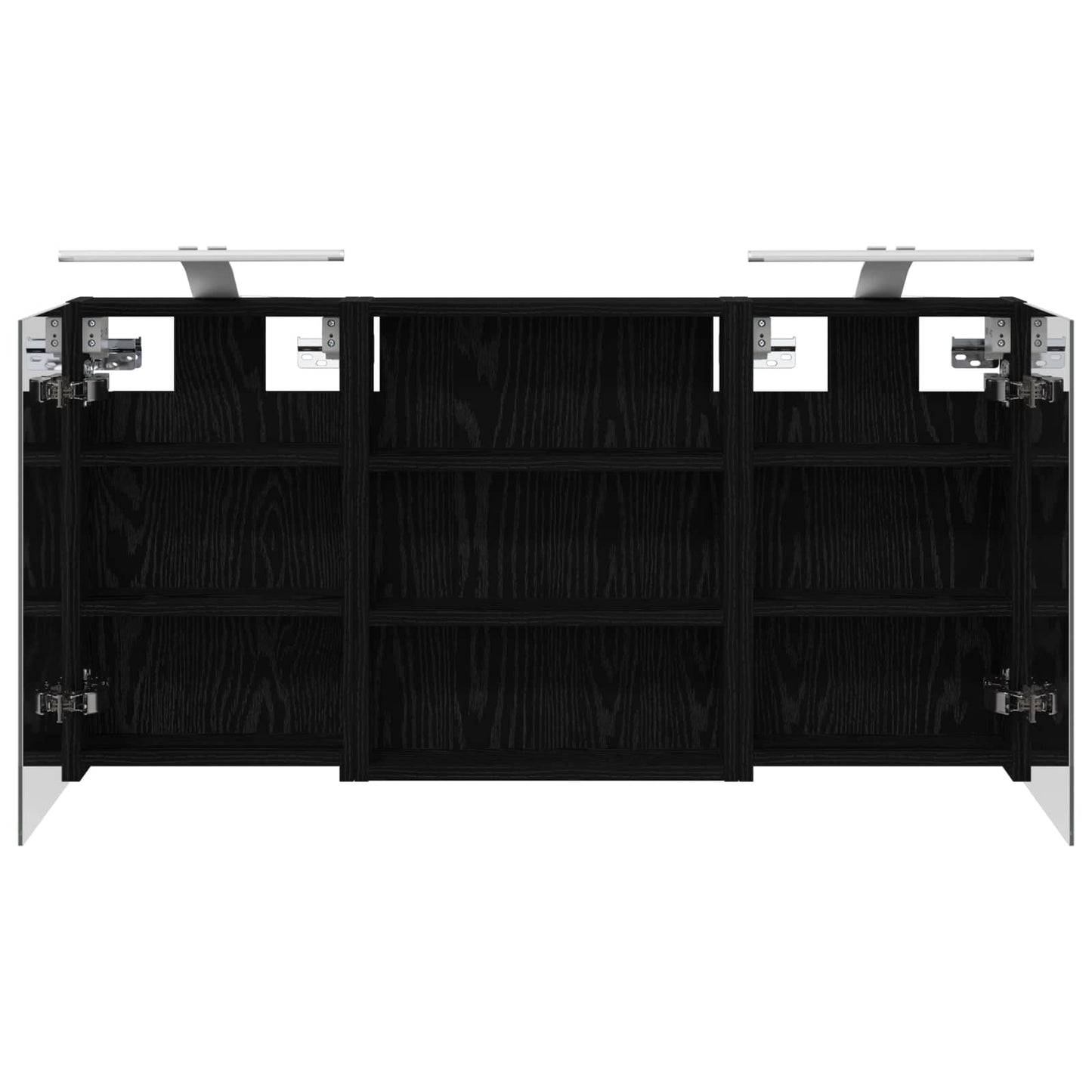 Badkamerkastenset 3 pcs 100 x 10,5 x 50 cm Bewerkt hout