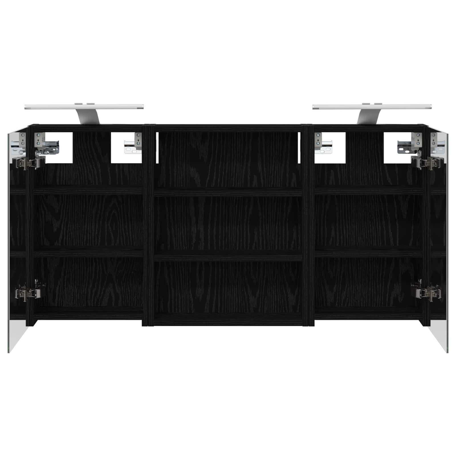 Badkamerkastenset 3 pcs 100 x 10,5 x 50 cm Bewerkt hout