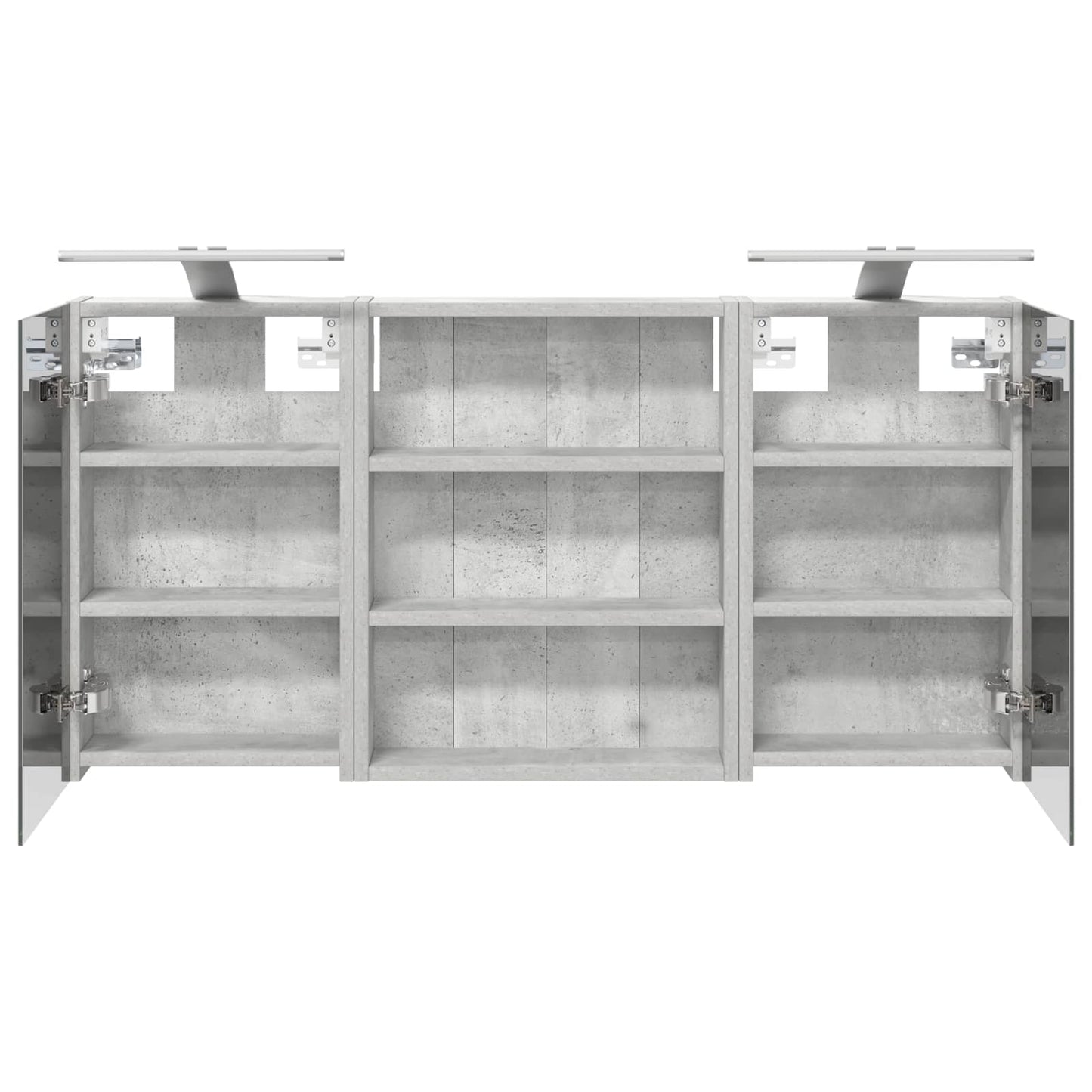 Badkamerkastenset 3 pcs 100 x 10,5 x 50 cm Bewerkt hout