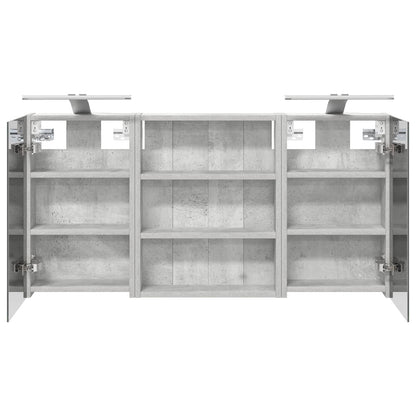 Badkamerkastenset 3 pcs 100 x 10,5 x 50 cm Bewerkt hout