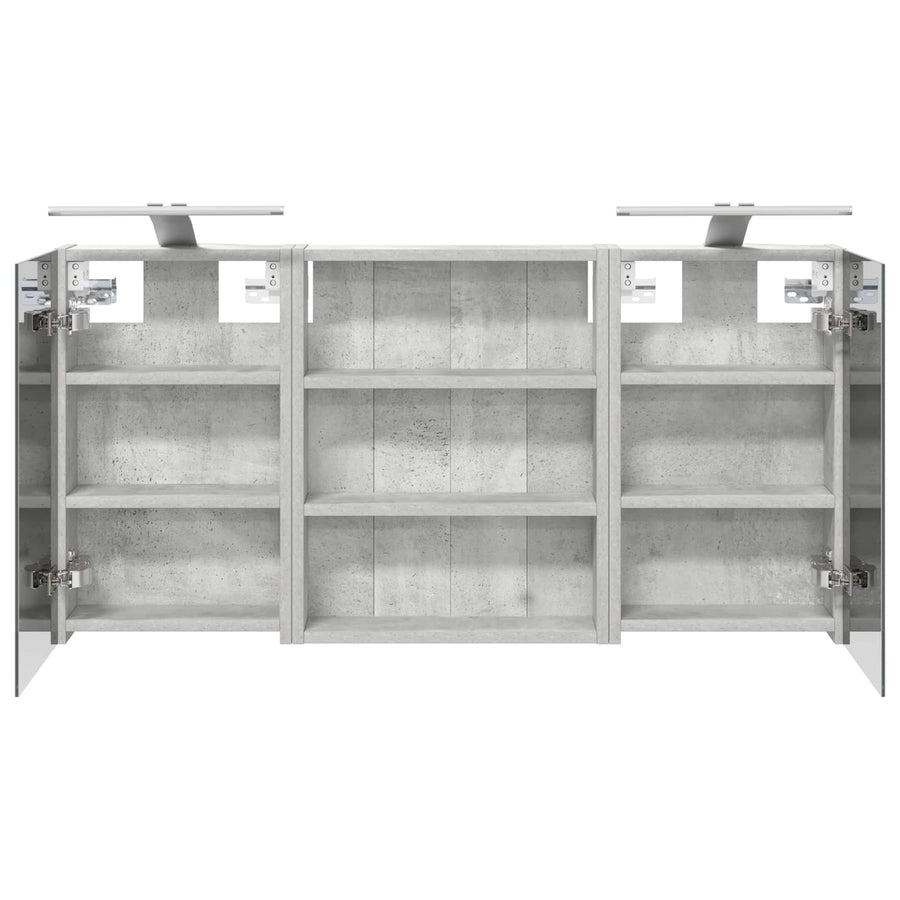 Badkamerkastenset 3 pcs 100 x 10,5 x 50 cm Bewerkt hout