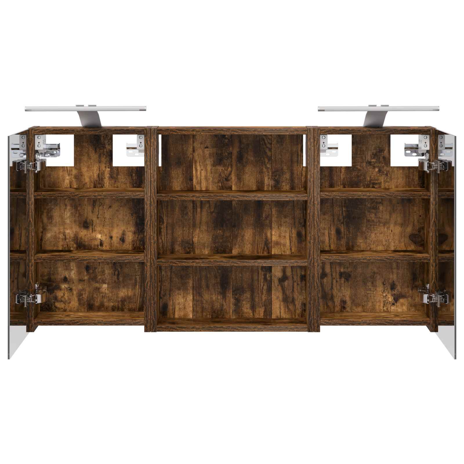 Badkamerkastenset 3 pcs 100 x 10,5 x 50 cm Bewerkt hout