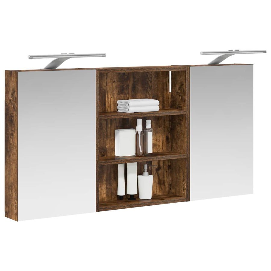 Badkamerkastenset 3 st 100 x 10,5 x 50 cm Bewerkt hout