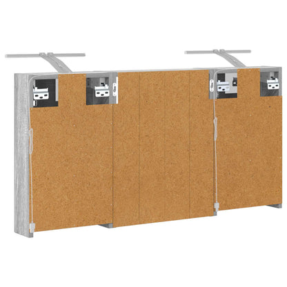 Badkamerkastenset 3 pcs 100 x 10,5 x 50 cm Bewerkt hout