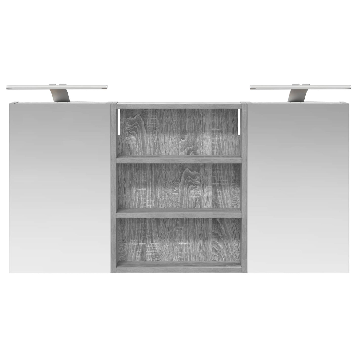 Badkamerkastenset 3 pcs 100 x 10,5 x 50 cm Bewerkt hout