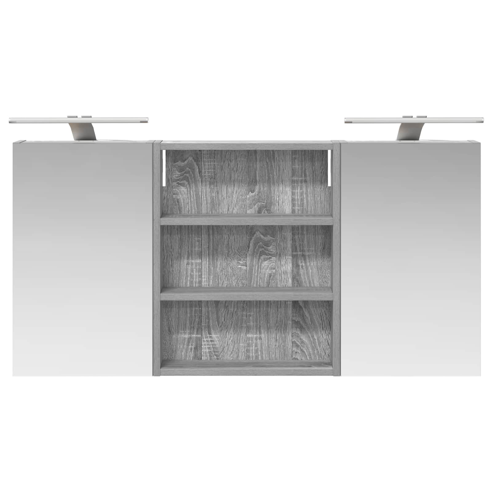 Badkamerkastenset 3 pcs 100 x 10,5 x 50 cm Bewerkt hout