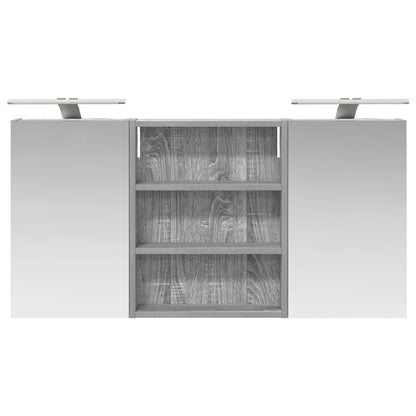 Badkamerkastenset 3 pcs 100 x 10,5 x 50 cm Bewerkt hout