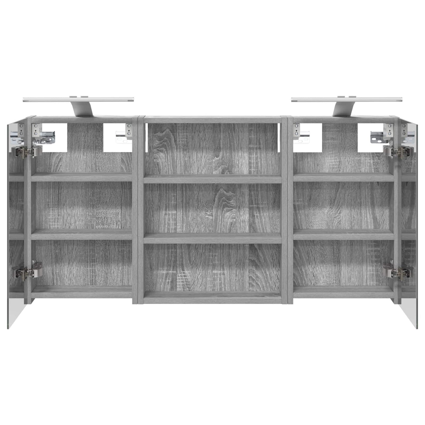 Badkamerkastenset 3 pcs 100 x 10,5 x 50 cm Bewerkt hout