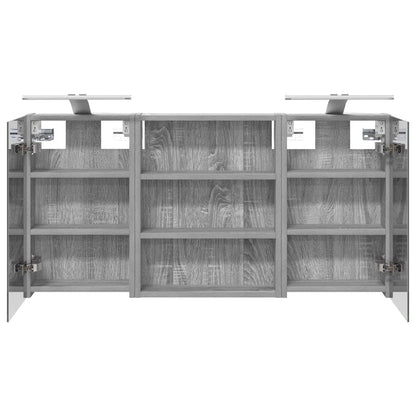Badkamerkastenset 3 pcs 100 x 10,5 x 50 cm Bewerkt hout