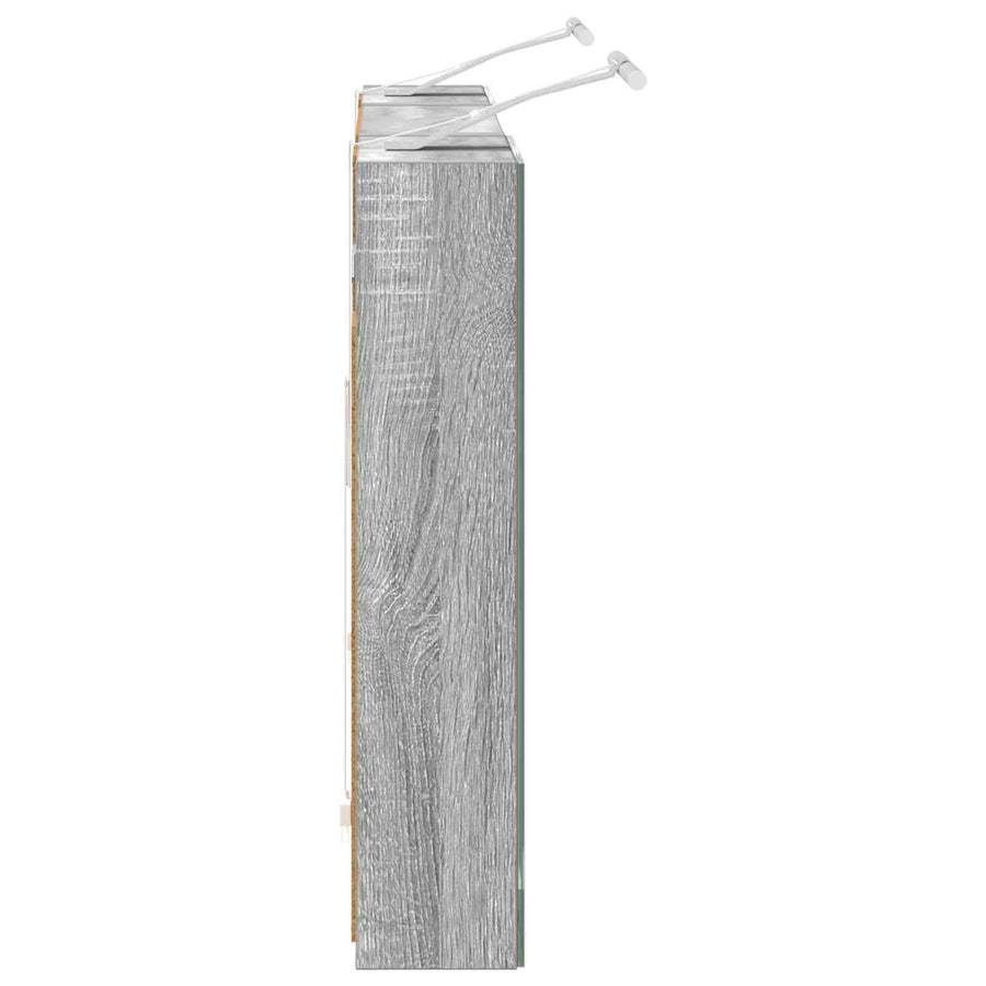 Badkamerkastenset 3 pcs 100 x 10,5 x 50 cm Bewerkt hout