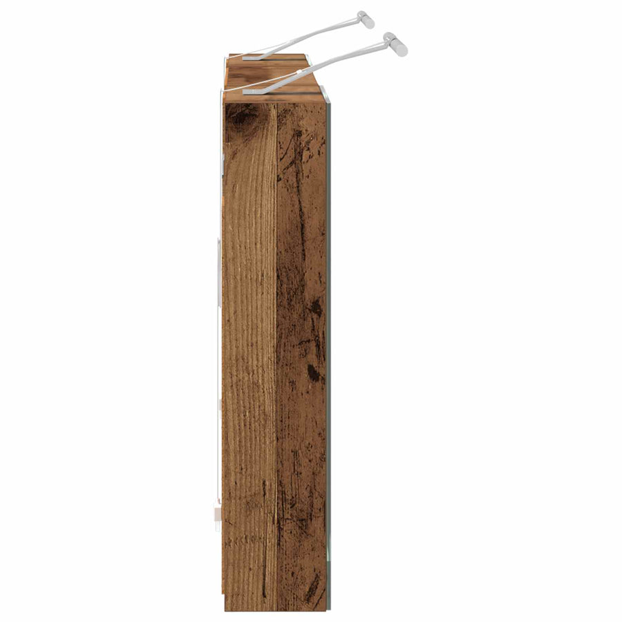 Badkamerkastenset 3 pcs 100 x 10,5 x 50 cm Bewerkt hout