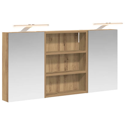 Badkamerkastenset 3 pcs 100 x 10,5 x 50 cm Bewerkt hout