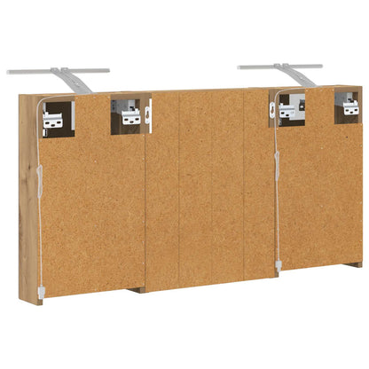 Badkamerkastenset 3 pcs 100 x 10,5 x 50 cm Bewerkt hout