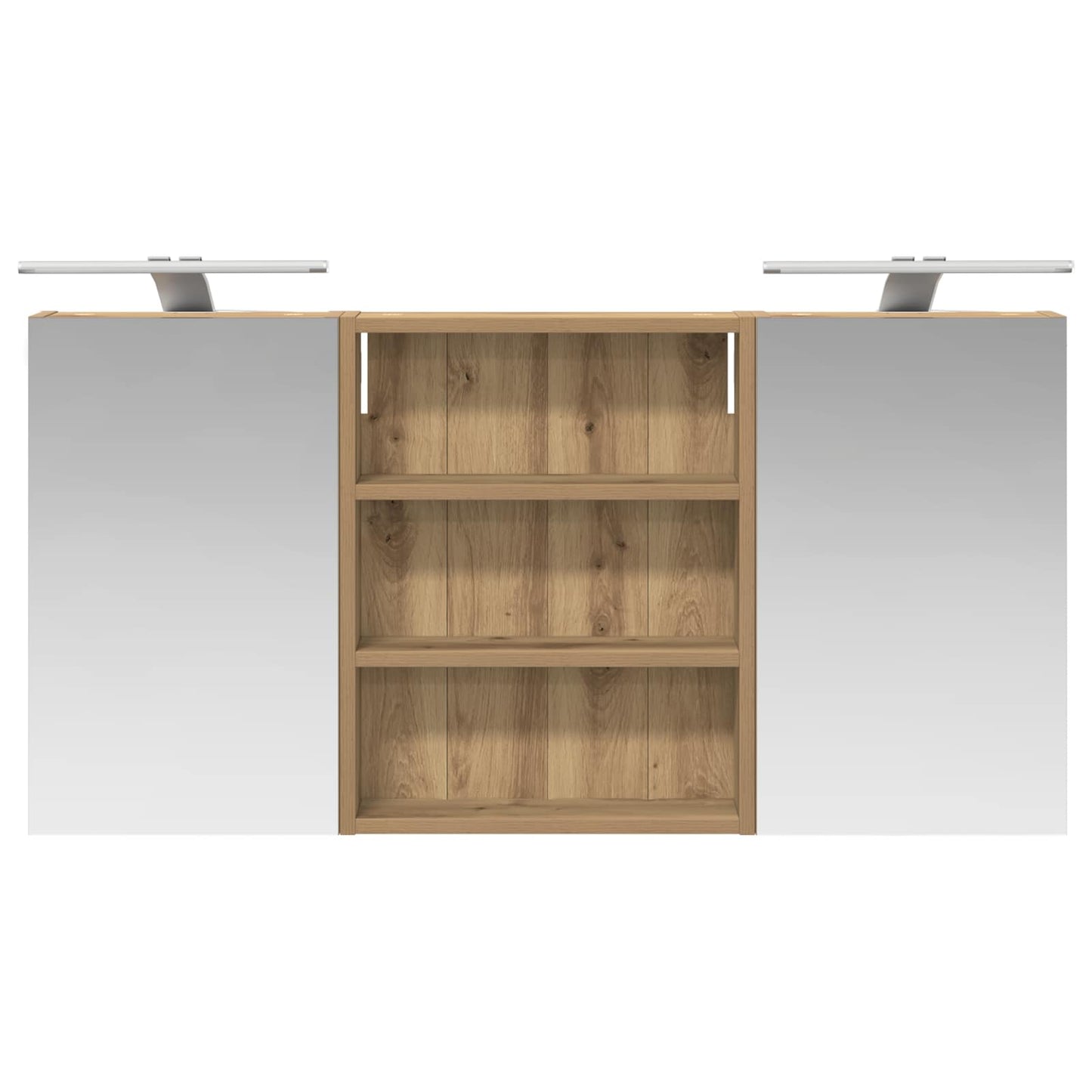 Badkamerkastenset 3 pcs 100 x 10,5 x 50 cm Bewerkt hout