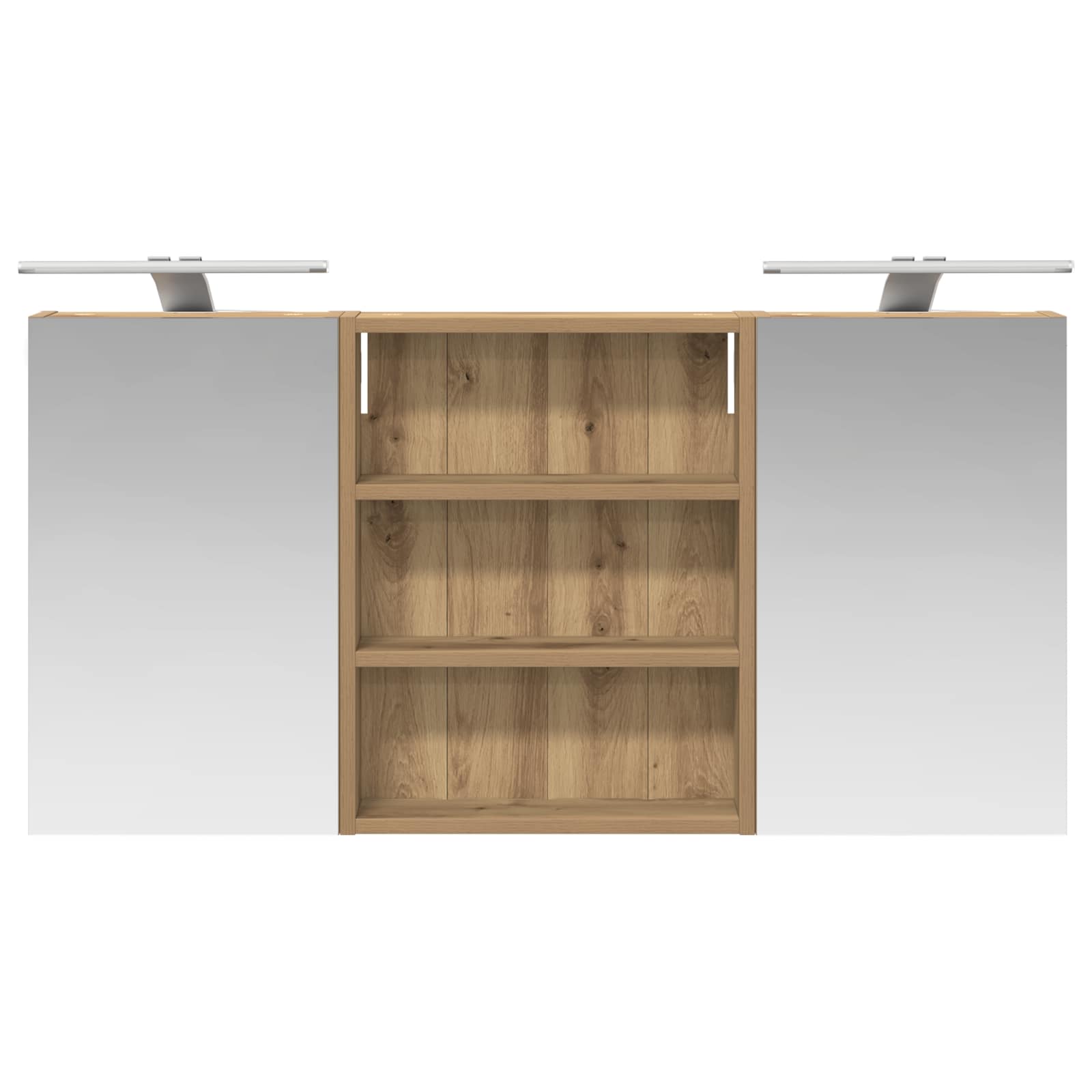 Badkamerkastenset 3 pcs 100 x 10,5 x 50 cm Bewerkt hout