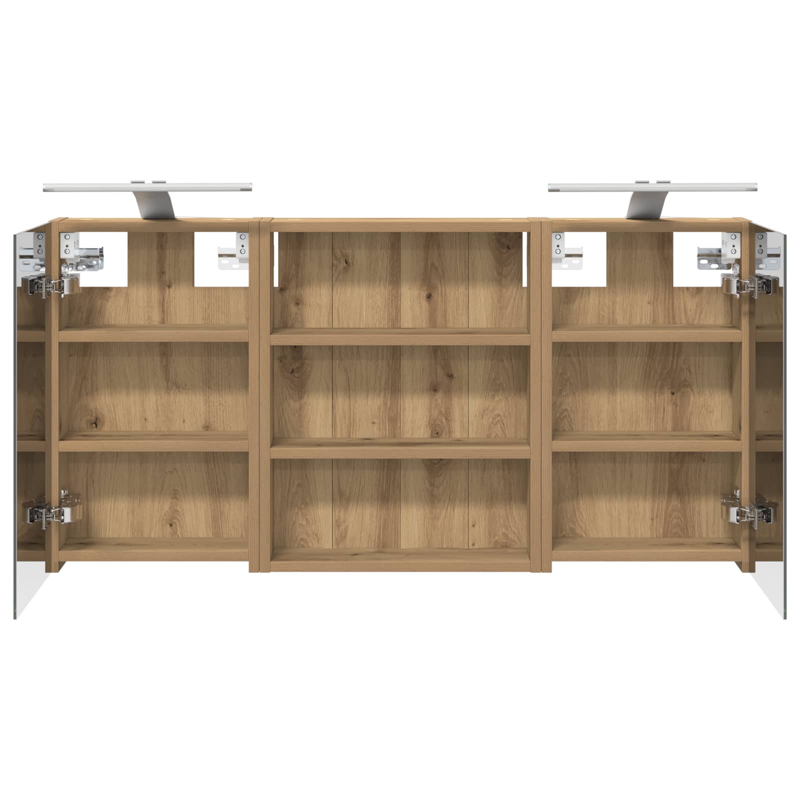 Badkamerkastenset 3 pcs 100 x 10,5 x 50 cm Bewerkt hout