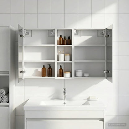 Badkamerkastenset 3 pcs 100 x 10,5 x 60,5 cm Bewerkt hout