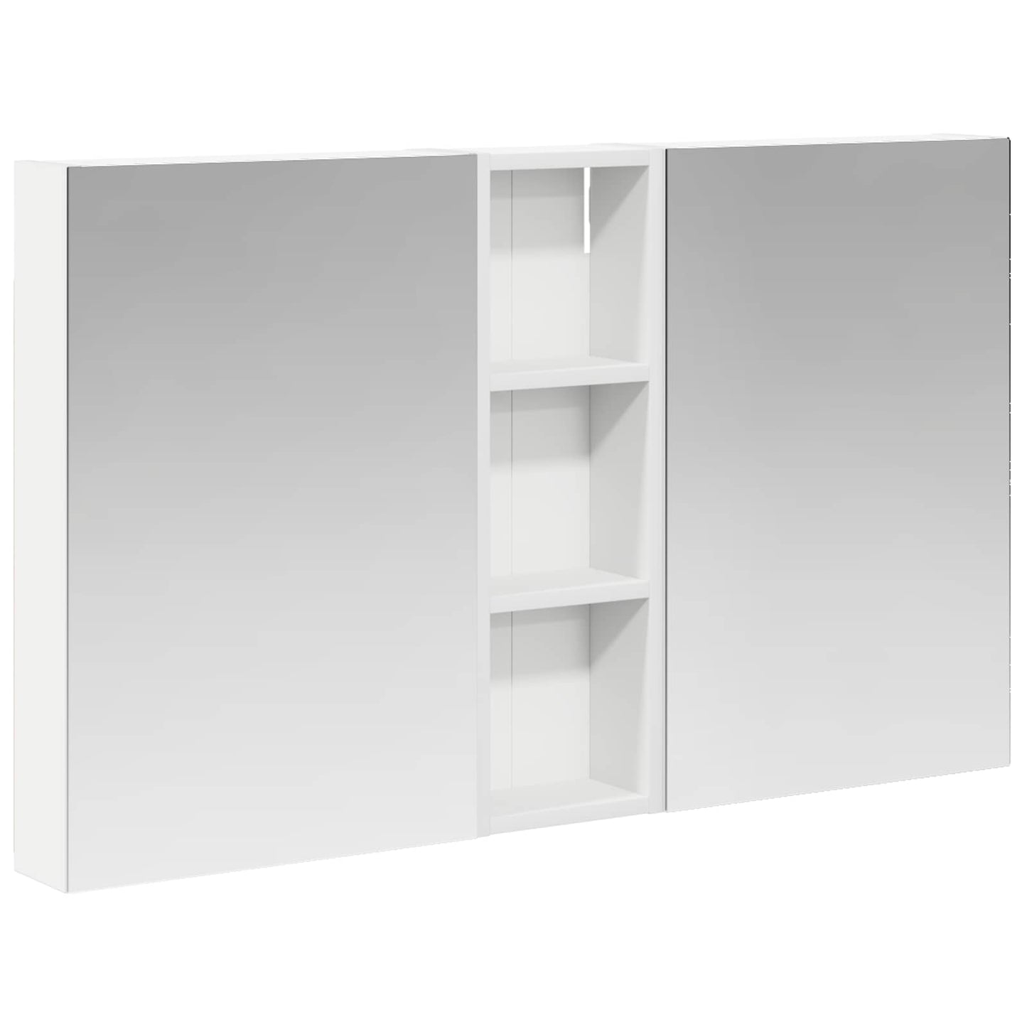 Badkamerkastenset 3 pcs 100 x 10,5 x 60,5 cm Bewerkt hout