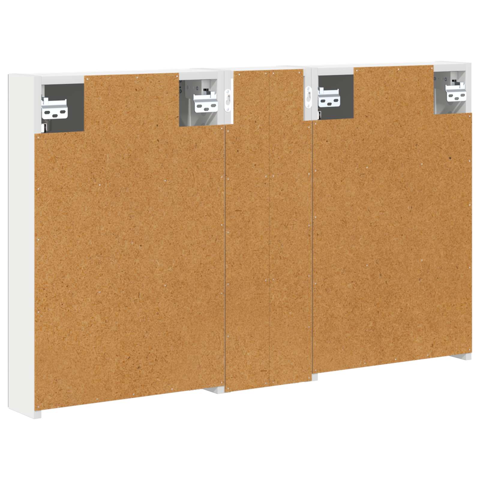 Badkamerkastenset 3 pcs 100 x 10,5 x 60,5 cm Bewerkt hout