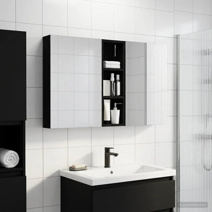 Badkamerkastenset 3 pcs 100 x 10,5 x 60,5 cm Bewerkt hout