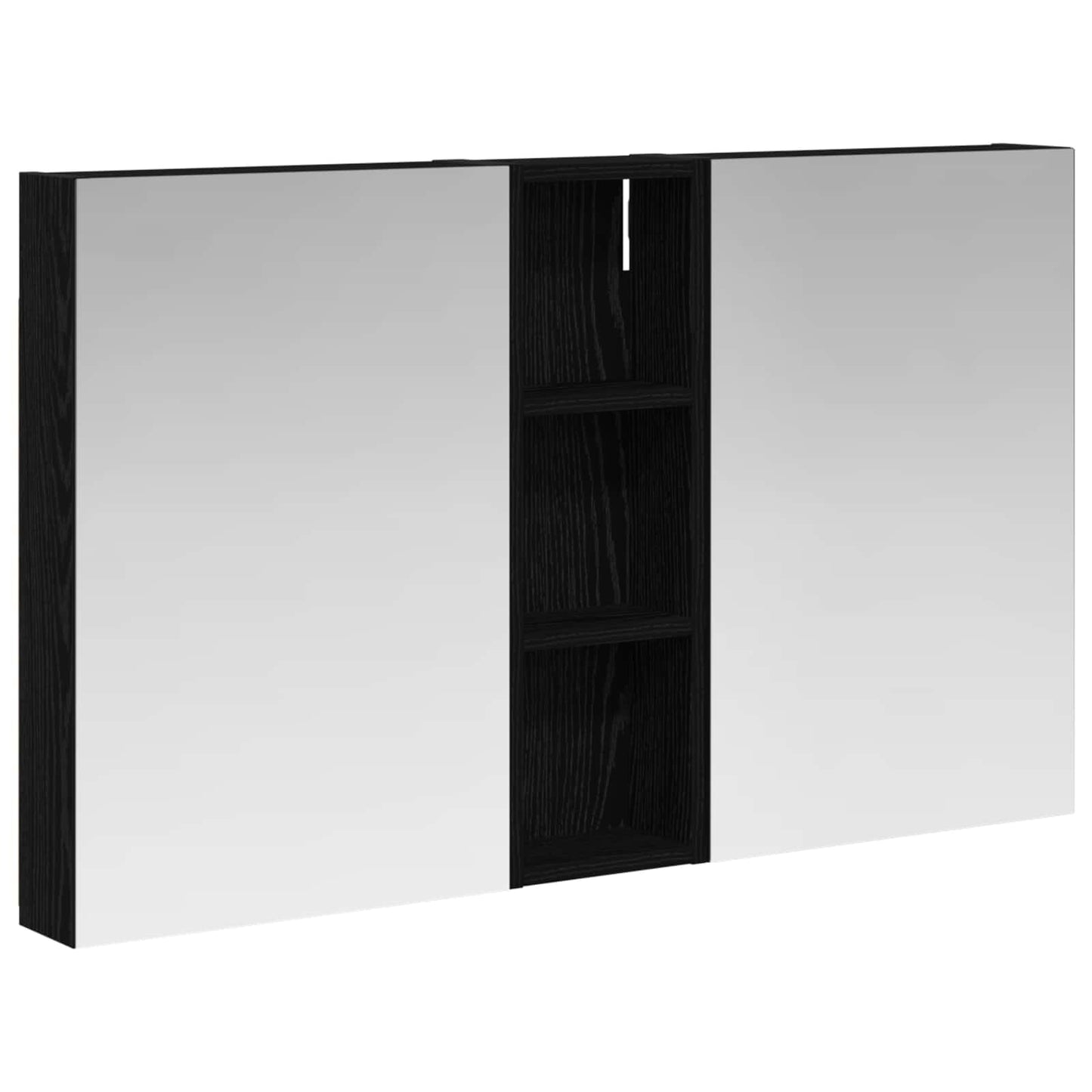 Badkamerkastenset 3 pcs 100 x 10,5 x 60,5 cm Bewerkt hout