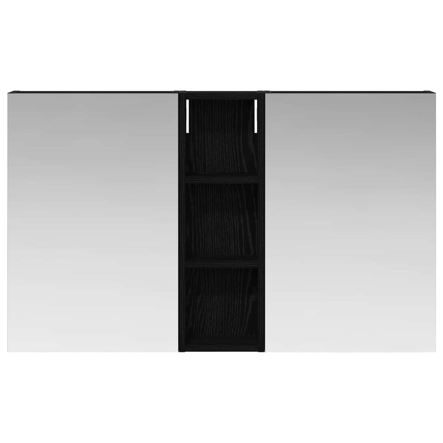 Badkamerkastenset 3 pcs 100 x 10,5 x 60,5 cm Bewerkt hout