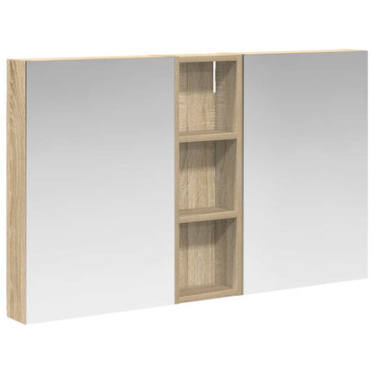 Badkamerkastenset 3 pcs 100 x 10,5 x 60,5 cm Bewerkt hout