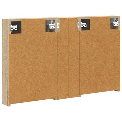 Badkamerkastenset 3 pcs 100 x 10,5 x 60,5 cm Bewerkt hout