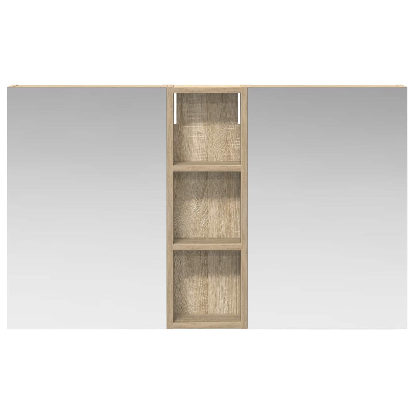 Badkamerkastenset 3 pcs 100 x 10,5 x 60,5 cm Bewerkt hout