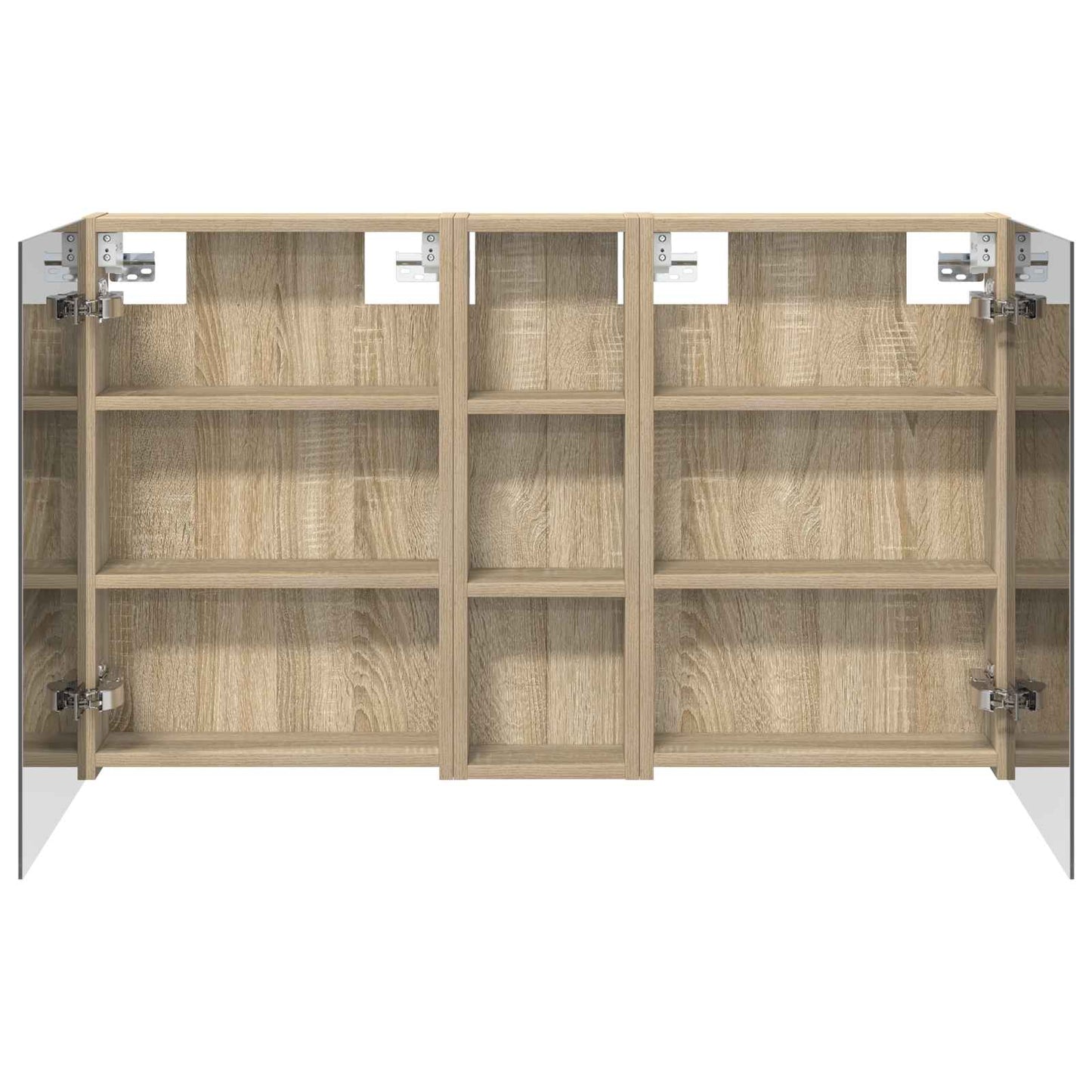 Badkamerkastenset 3 pcs 100 x 10,5 x 60,5 cm Bewerkt hout