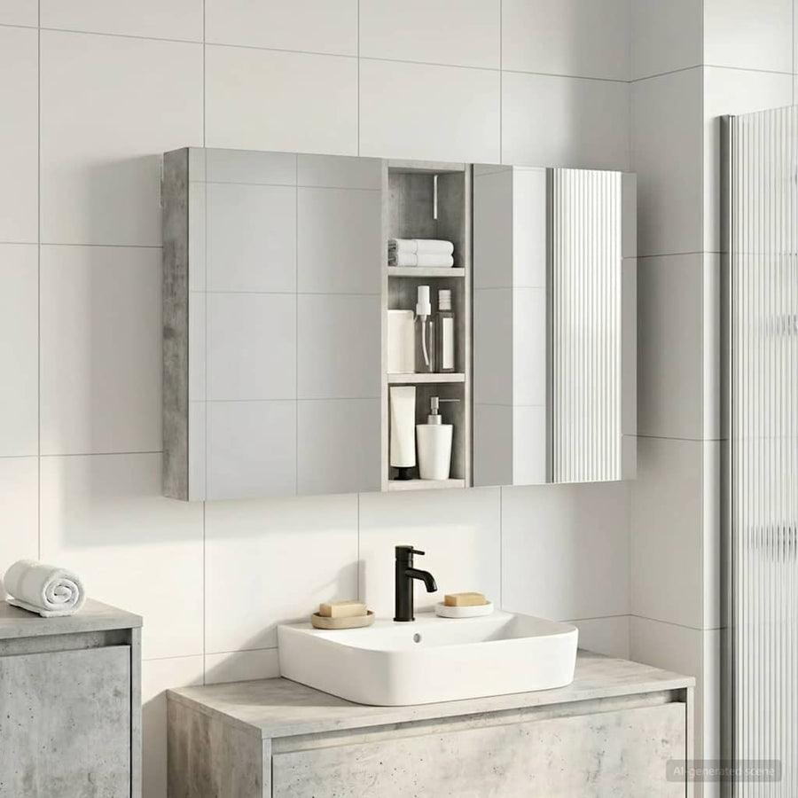 Badkamerkastenset 3 st 100 x 10,5 x 60,5 cm Bewerkt hout