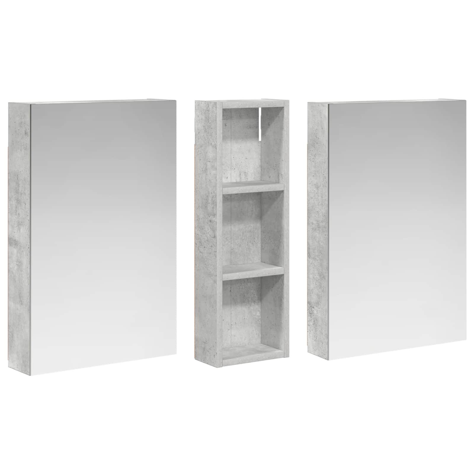 Badkamerkastenset 3 pcs 100 x 10,5 x 60,5 cm Bewerkt hout