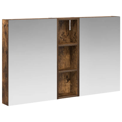 Badkamerkastenset 3 pcs 100 x 10,5 x 60,5 cm Bewerkt hout