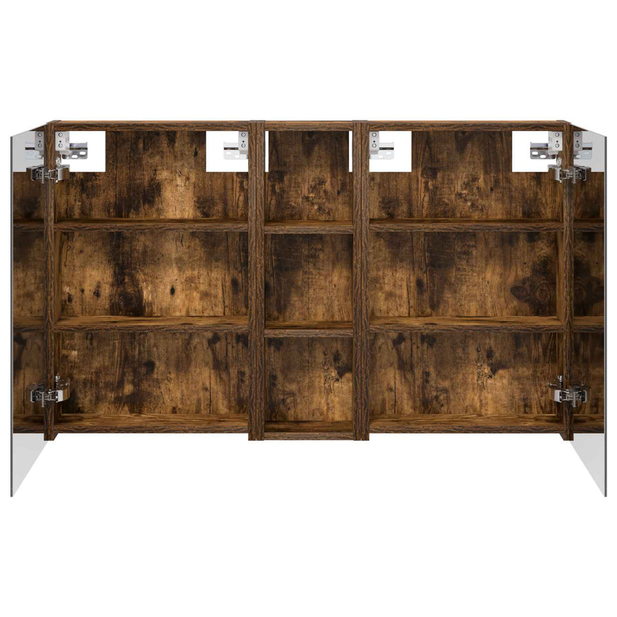Badkamerkastenset 3 st 100 x 10,5 x 60,5 cm Bewerkt hout