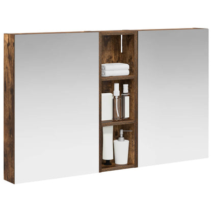 Badkamerkastenset 3 pcs 100 x 10,5 x 60,5 cm Bewerkt hout