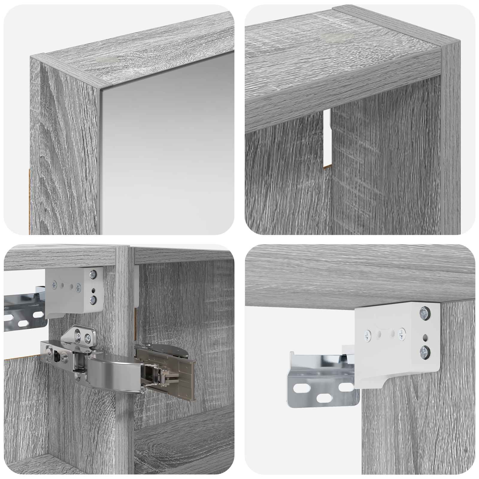 Badkamerkastenset 3 pcs 100 x 10,5 x 60,5 cm Bewerkt hout