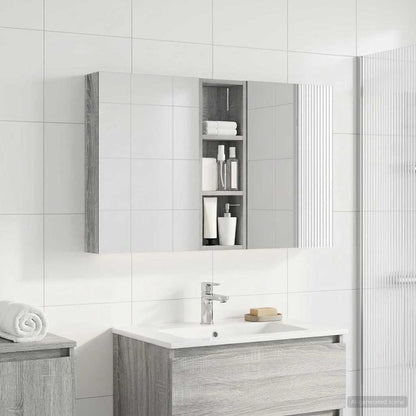 Badkamerkastenset 3 pcs 100 x 10,5 x 60,5 cm Bewerkt hout