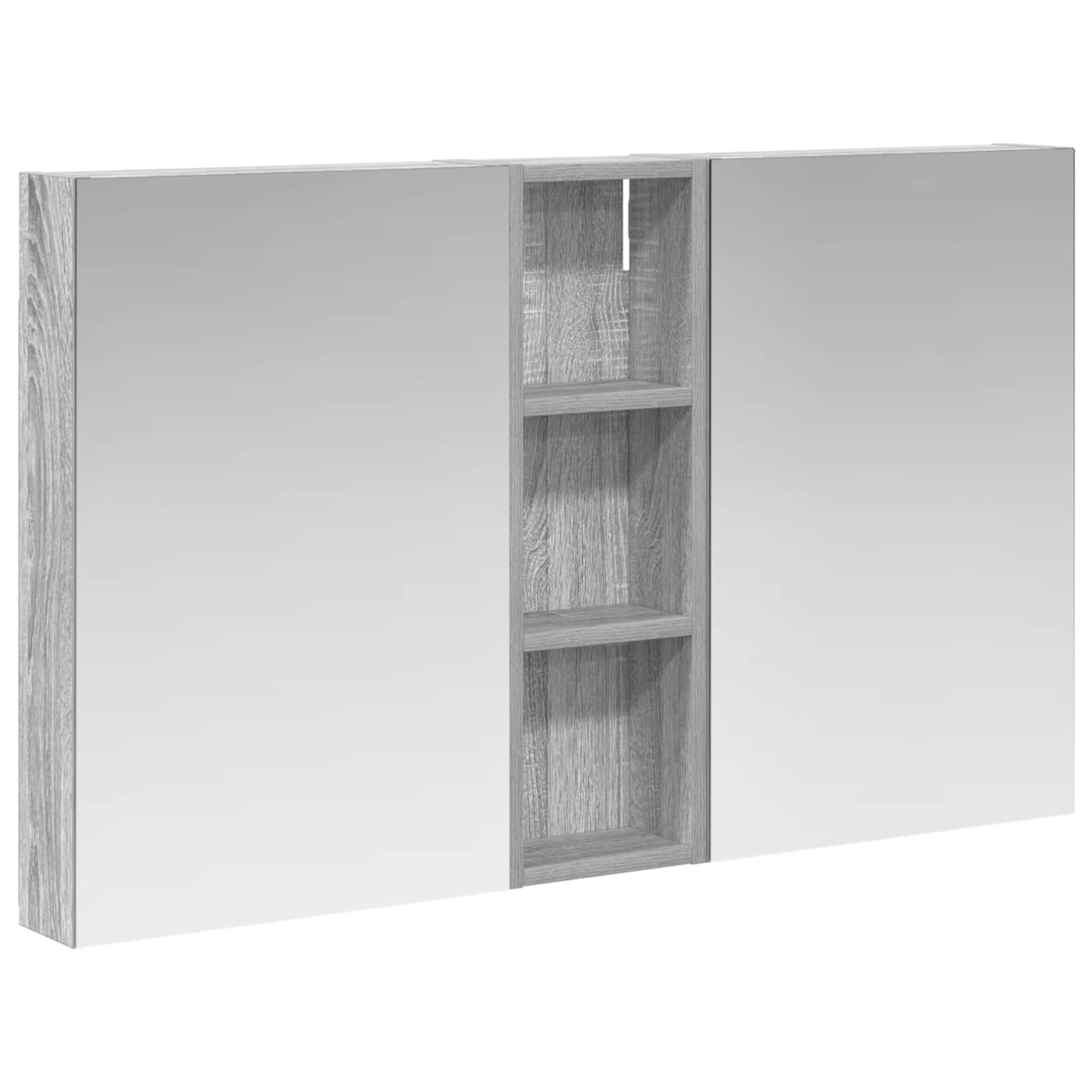 Badkamerkastenset 3 pcs 100 x 10,5 x 60,5 cm Bewerkt hout